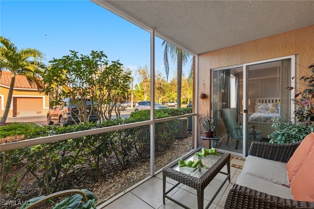 view of sunroom