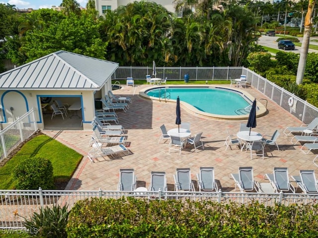 view of pool with a patio