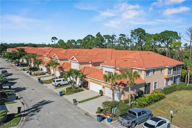 bird's eye view with a residential view