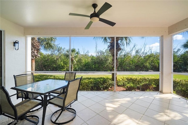 view of sunroom