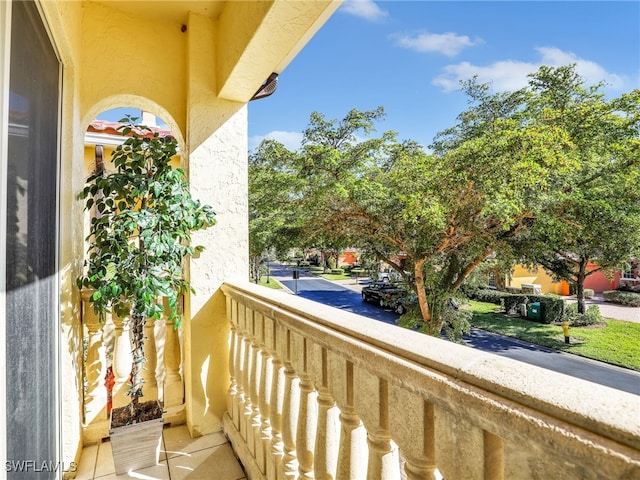 view of balcony