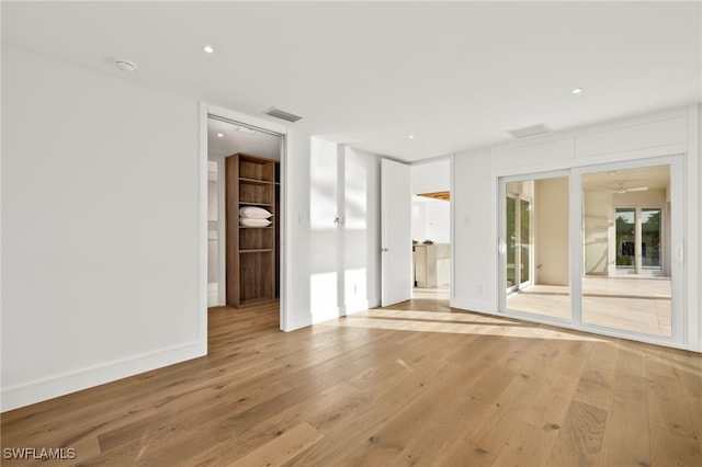 empty room featuring light wood-type flooring