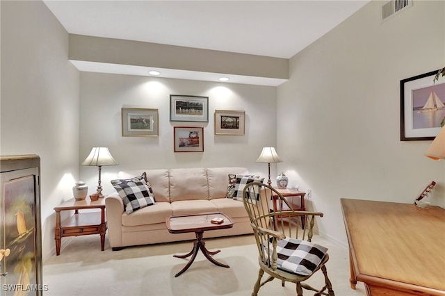 view of carpeted living room