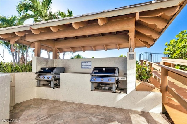 view of patio / terrace featuring a grill