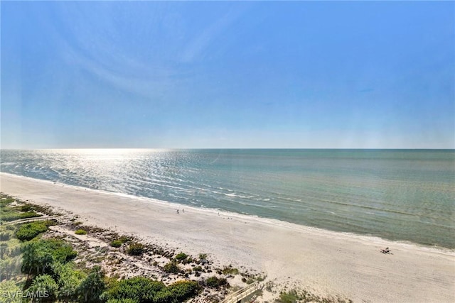 water view with a view of the beach