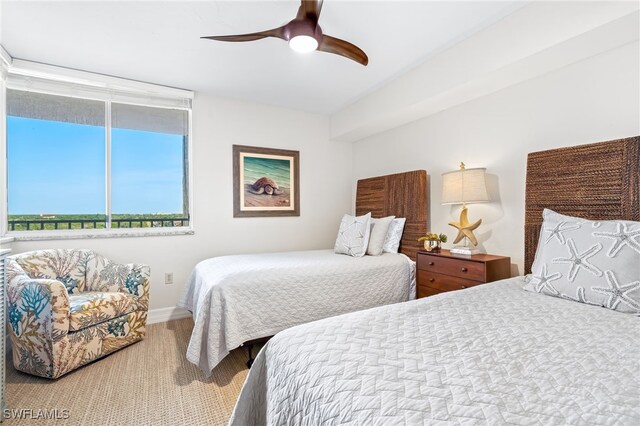 bedroom with ceiling fan