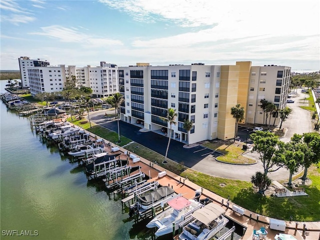 view of property with a water view