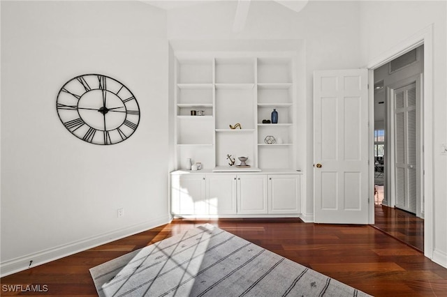 interior space featuring dark hardwood / wood-style floors