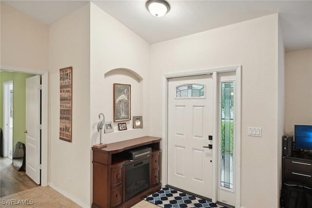 foyer entrance featuring light hardwood / wood-style floors