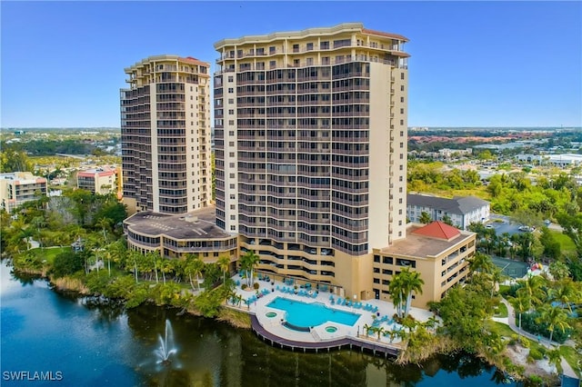 view of property featuring a water view