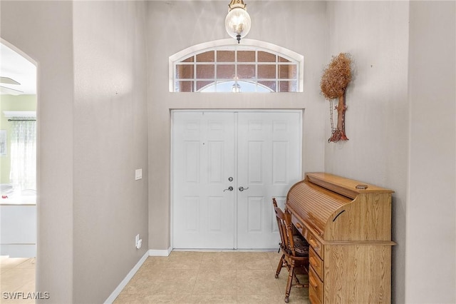 view of tiled entryway