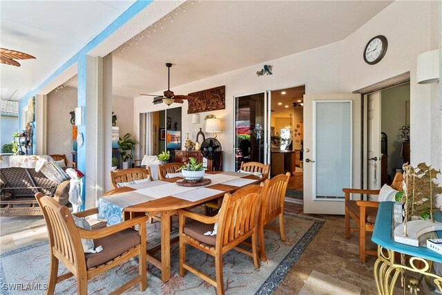 2270 Palo Duro Blvd, North Fort Myers, FL 33917 - dining area with ceiling fan
