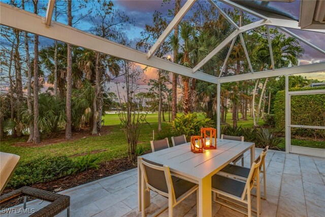 view of sunroom