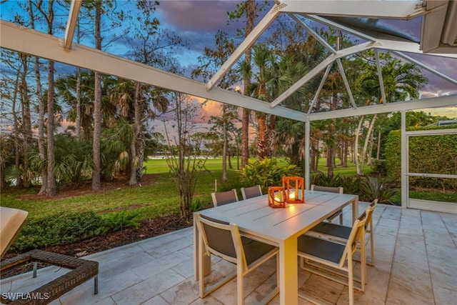 view of sunroom