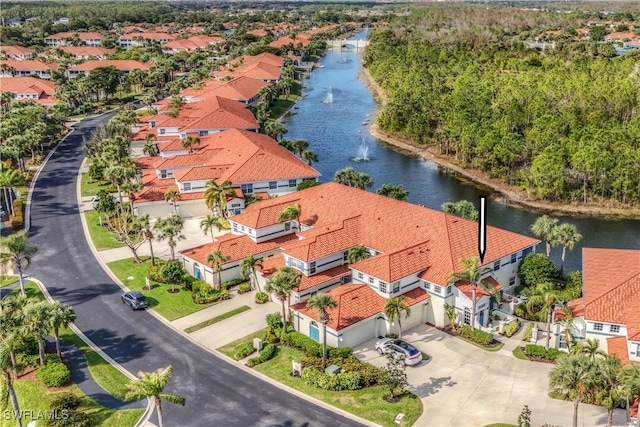 10801 Crooked River Rd Unit 203, Estero, FL 34135 - aerial view featuring a residential view and a water view