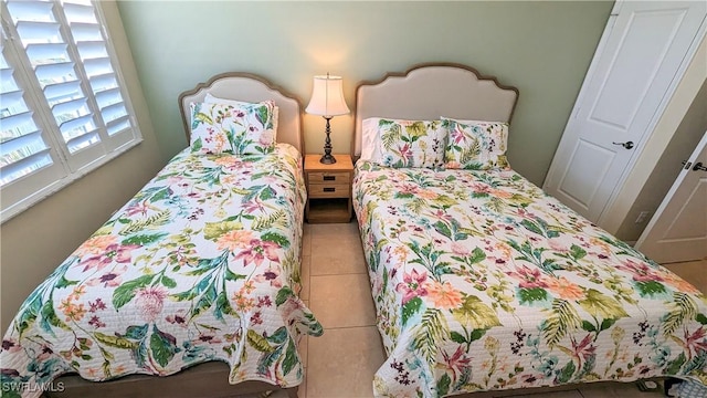 view of tiled bedroom