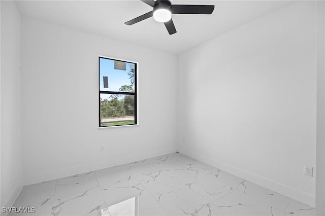 empty room with ceiling fan