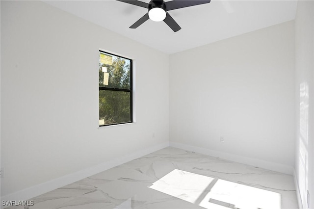 empty room featuring ceiling fan