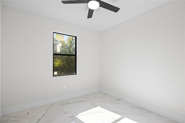 empty room with ceiling fan