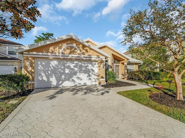 ranch-style house with a garage