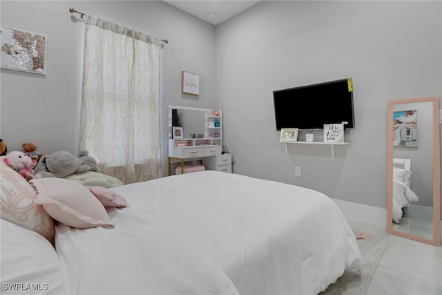 view of tiled bedroom