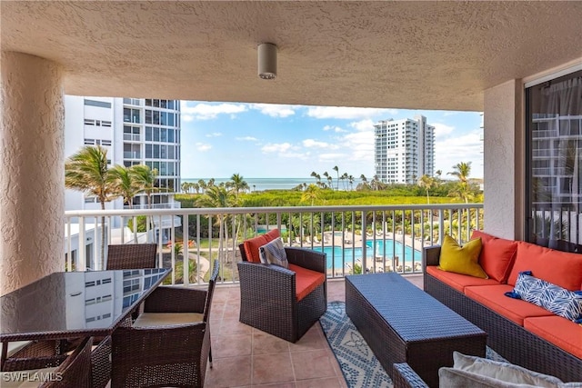 exterior space with outdoor lounge area