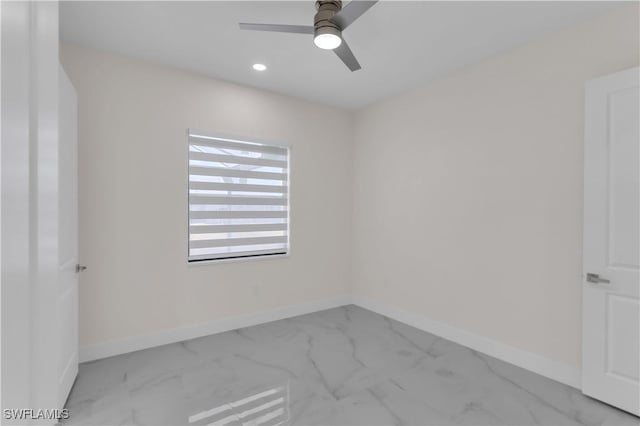 empty room with ceiling fan