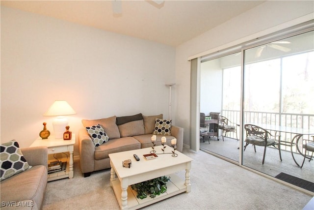 view of carpeted living room