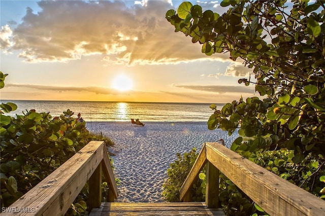 water view with a beach view