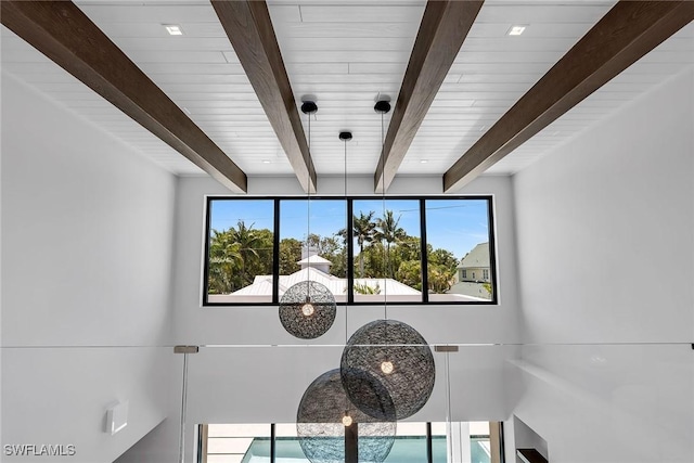 room details with beamed ceiling