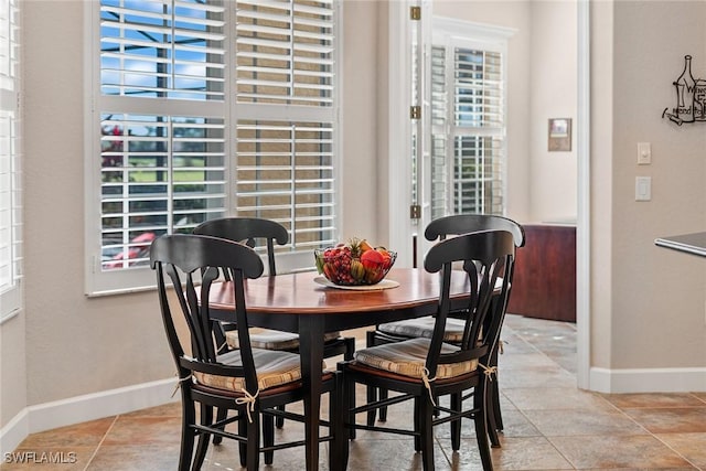 view of dining area