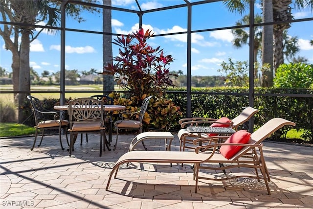 view of sunroom