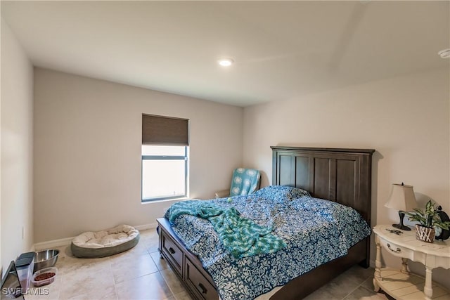 view of tiled bedroom