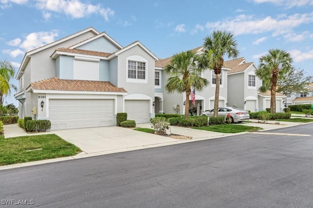 view of front of home featuring a garage