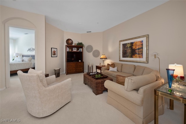 view of carpeted living room