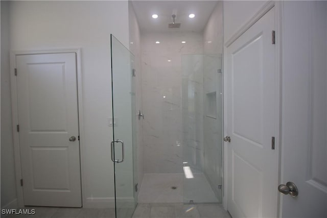 bathroom with walk in shower