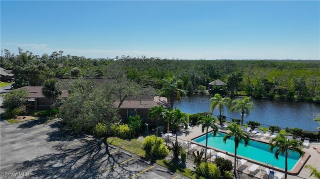 17658 Osprey Inlet Ct W, Fort Myers, FL 33908 - aerial view of a pool and a nearby body of water