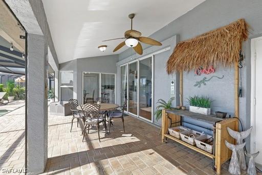 view of patio / terrace with ceiling fan