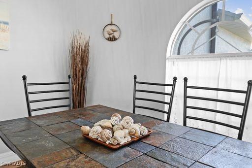 view of unfurnished dining area