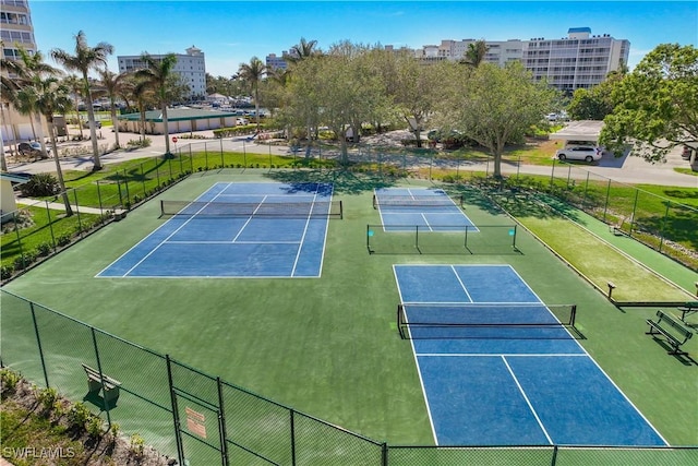 view of sport court featuring basketball court