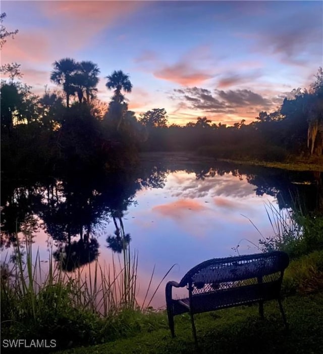 view of water feature