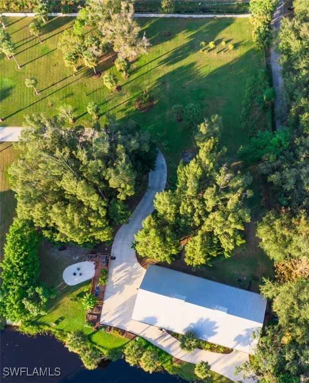 bird's eye view with a rural view