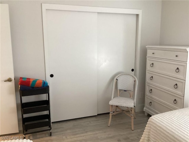 bedroom featuring light hardwood / wood-style flooring