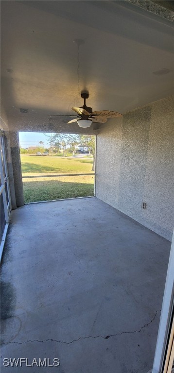 view of patio / terrace with ceiling fan