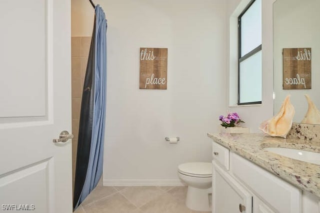 3426 Menores Way, Fort Myers, FL 33905 - full bath with vanity, tile patterned flooring, and a shower with curtain