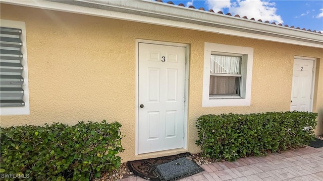 view of doorway to property