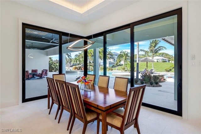 view of dining area