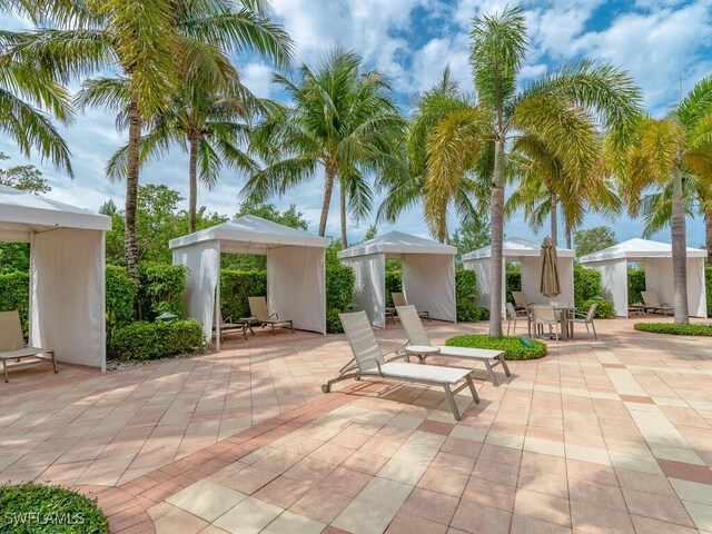 view of patio with a gazebo