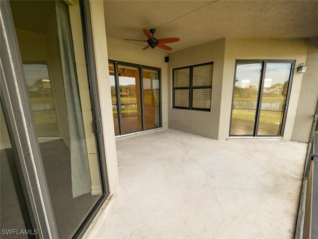 view of patio / terrace with ceiling fan