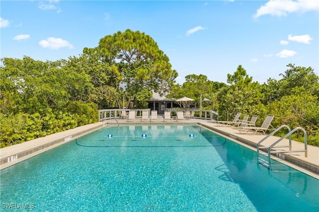 view of pool with a patio area